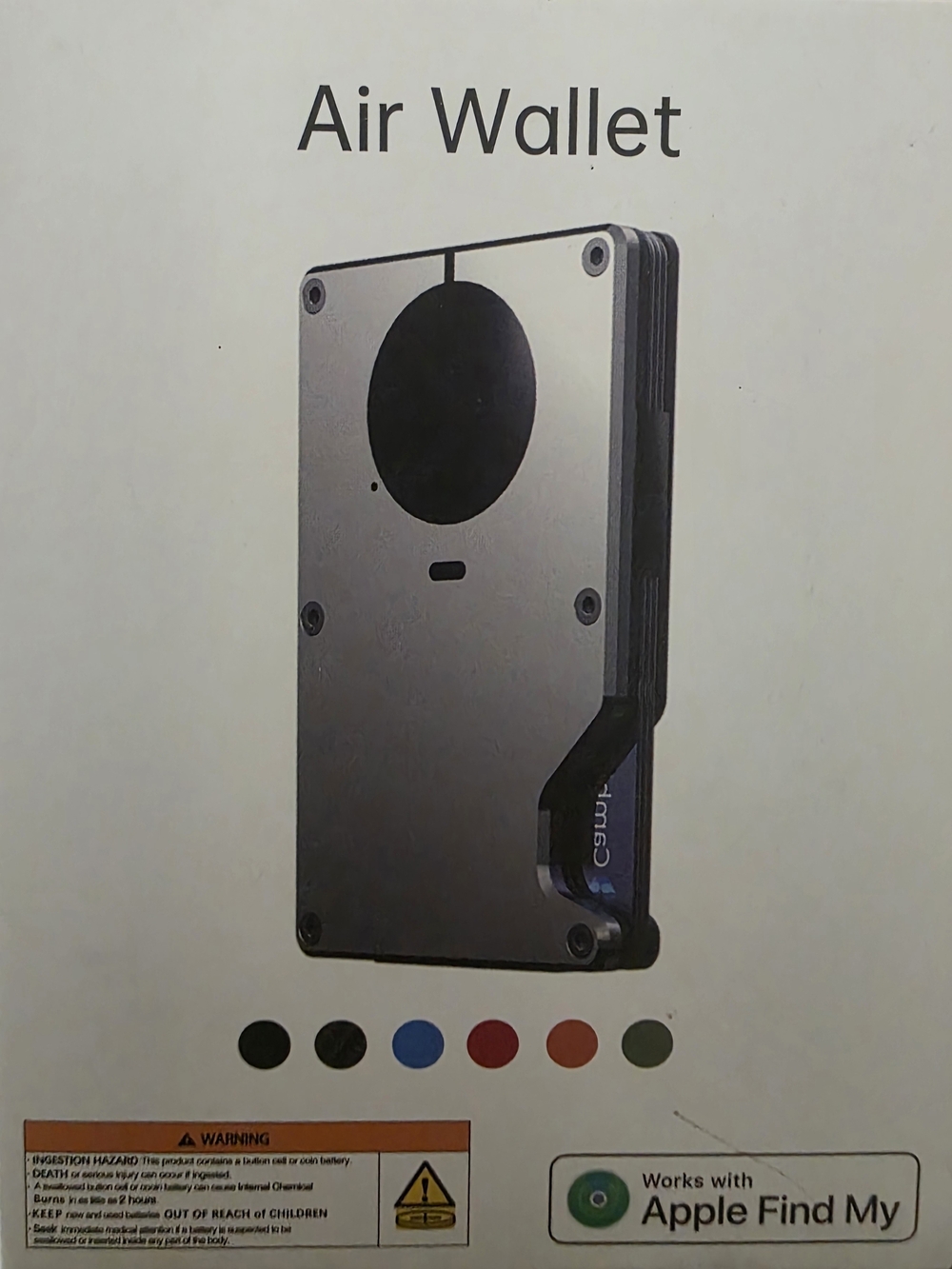 Air Wallet Minimalist RFID Card Holder - Black